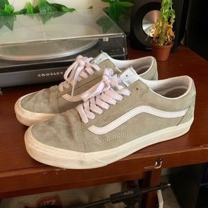 Moss Gray Vans, Pig Suede. Size 8.5 men’s